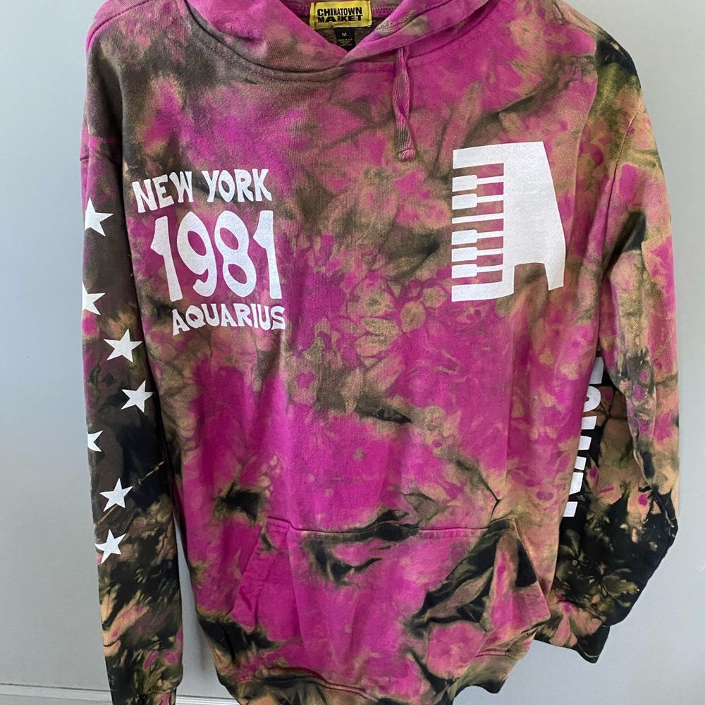 Pink and Black Graphic Hoodie